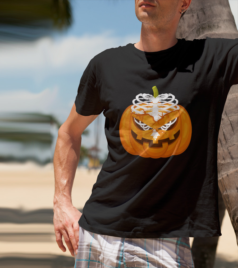Radiology Halloween Pumpkin X Ray Skeleton T-Shirt