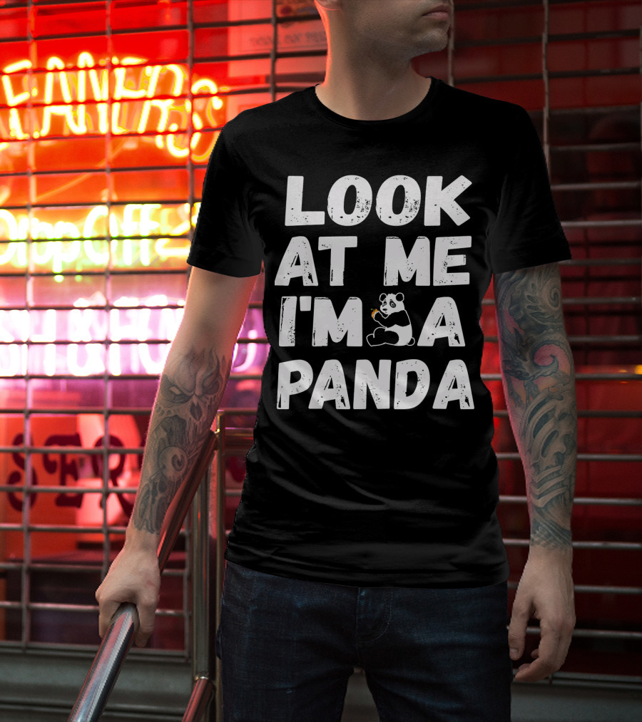 Look At Me I'm A Panda Holding Candy Halloween Co T-Shirt