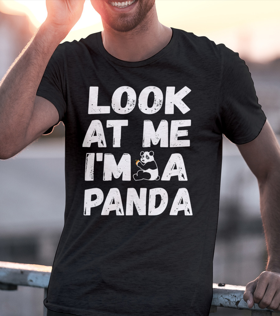 Look At Me I'm A Panda Holding Candy Halloween Co T-Shirt