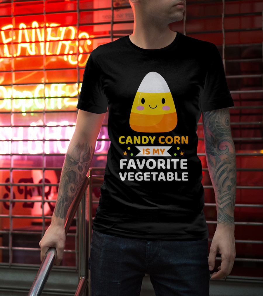 Candy Corn Is My Favorite Vegetable Sarc Halloween Humor T-Shirt