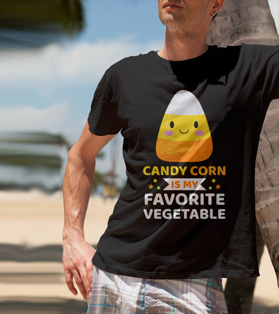 Candy Corn Is My Favorite Vegetable Sarc Halloween Humor T-Shirt