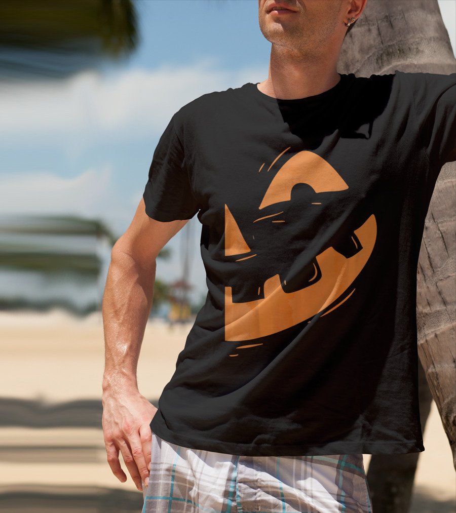 Jack O Lantern Pumpkin Face Halloween Smile T-Shirt