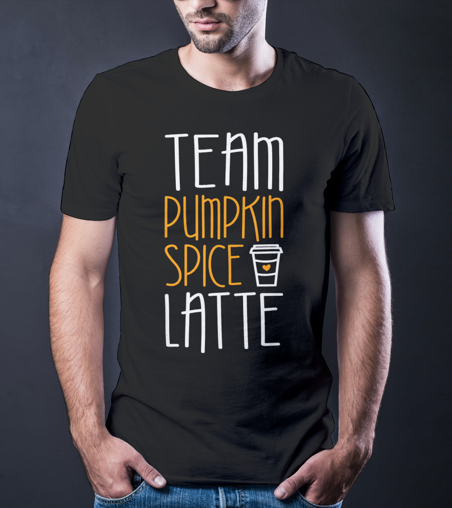 Team Pumpkin Spice Latte PSL Coffee Heart T-Shirt