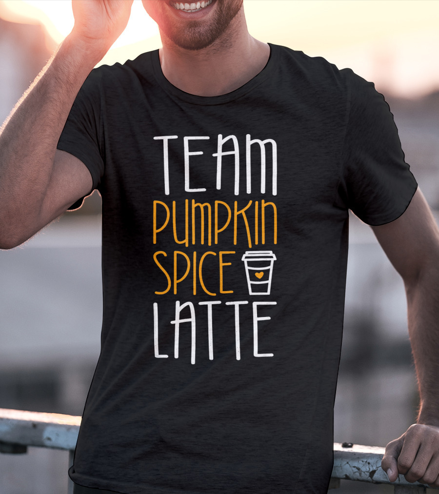 Team Pumpkin Spice Latte PSL Coffee Heart T-Shirt