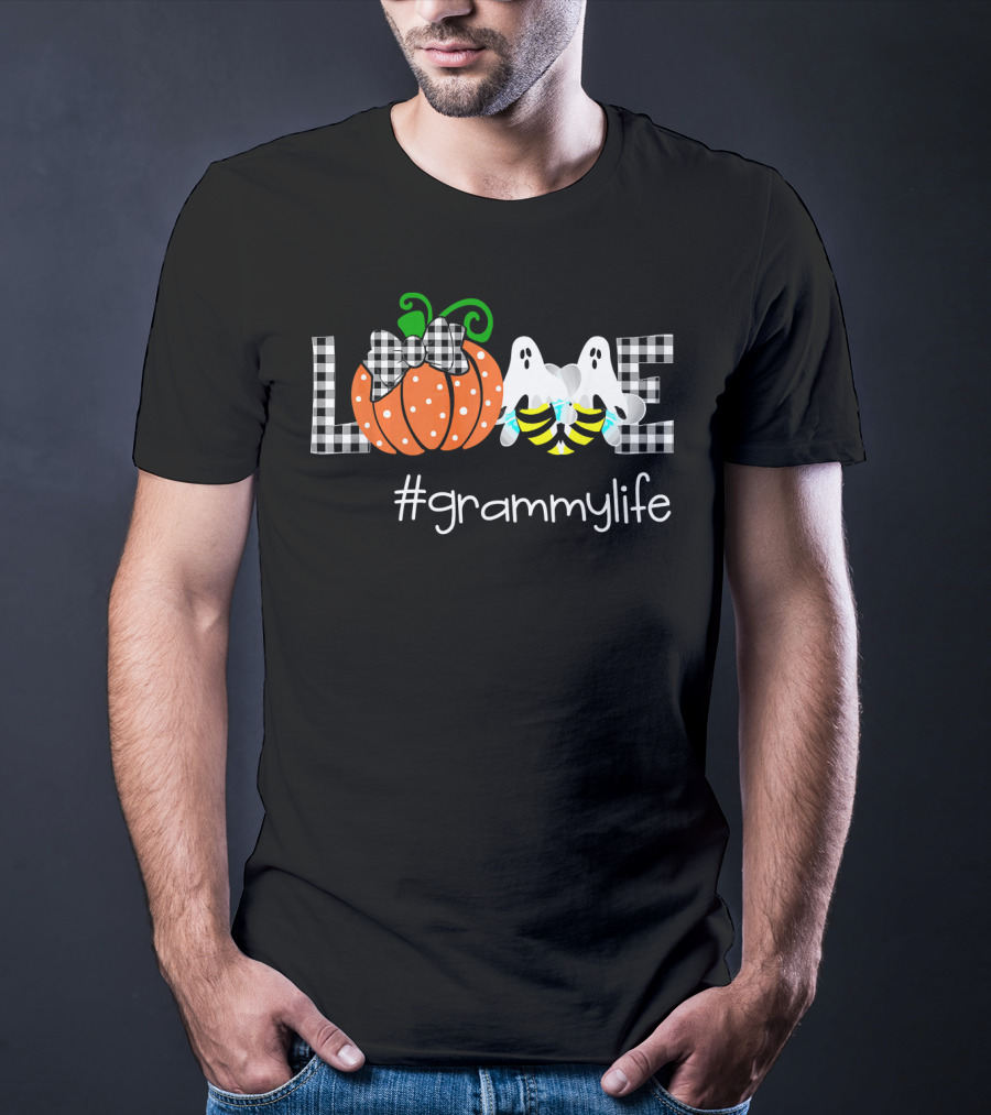 Love Pumpkin Ghost Bee #grammylife T-Shirt