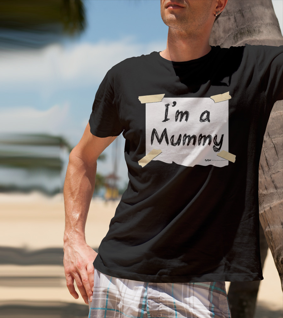 I'm A Mummy Taped Note T-Shirt