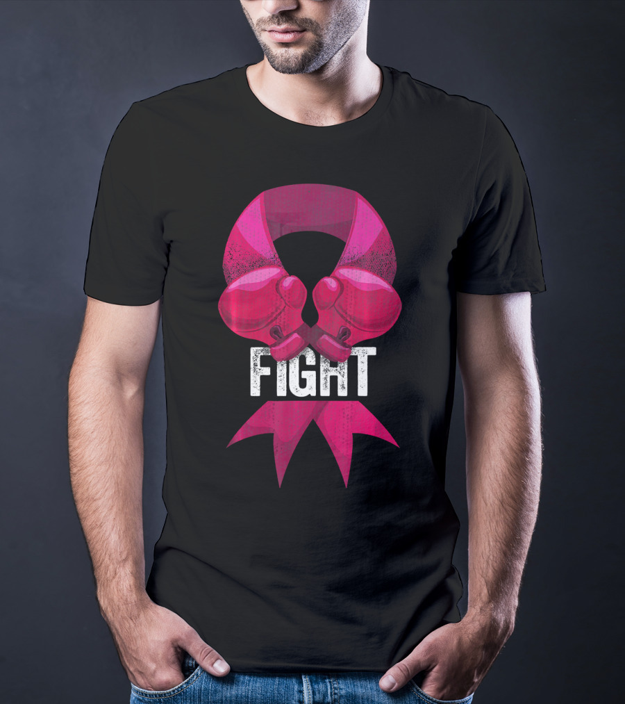 Pink Boxing Glove Fight Breast Cancer Awareness T-Shirt