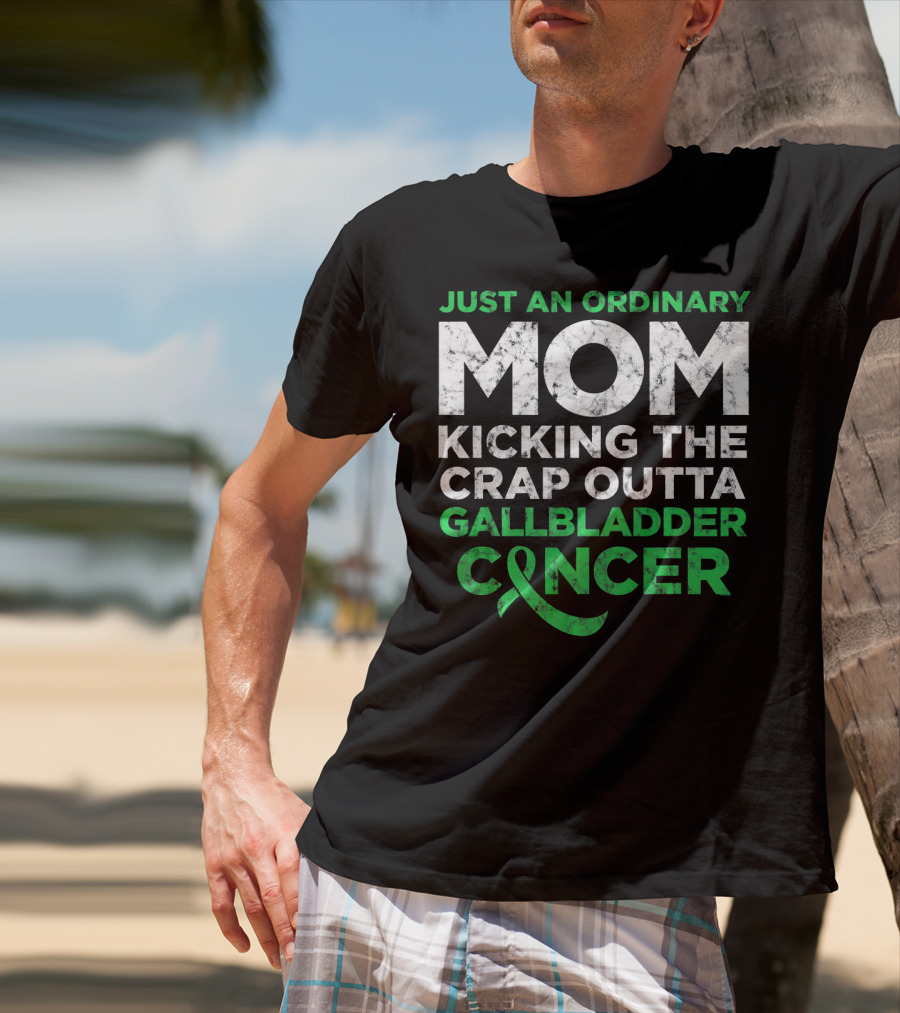 Just An Ordinary Mom Kicking The Crap Outta Gallbladder Cancer T-Shirt