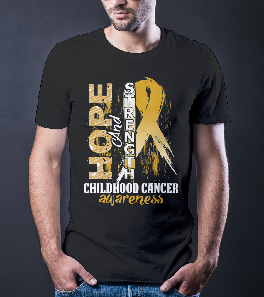 Hope And Strength Childhood Cancer Awareness T-Shirt