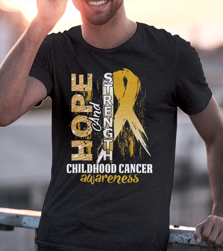 Hope And Strength Childhood Cancer Awareness T-Shirt
