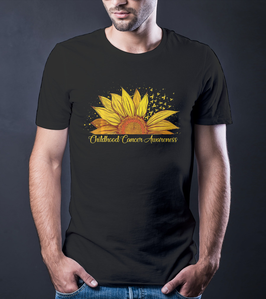 Childhood Cancer Awareness Sunflower T-Shirt