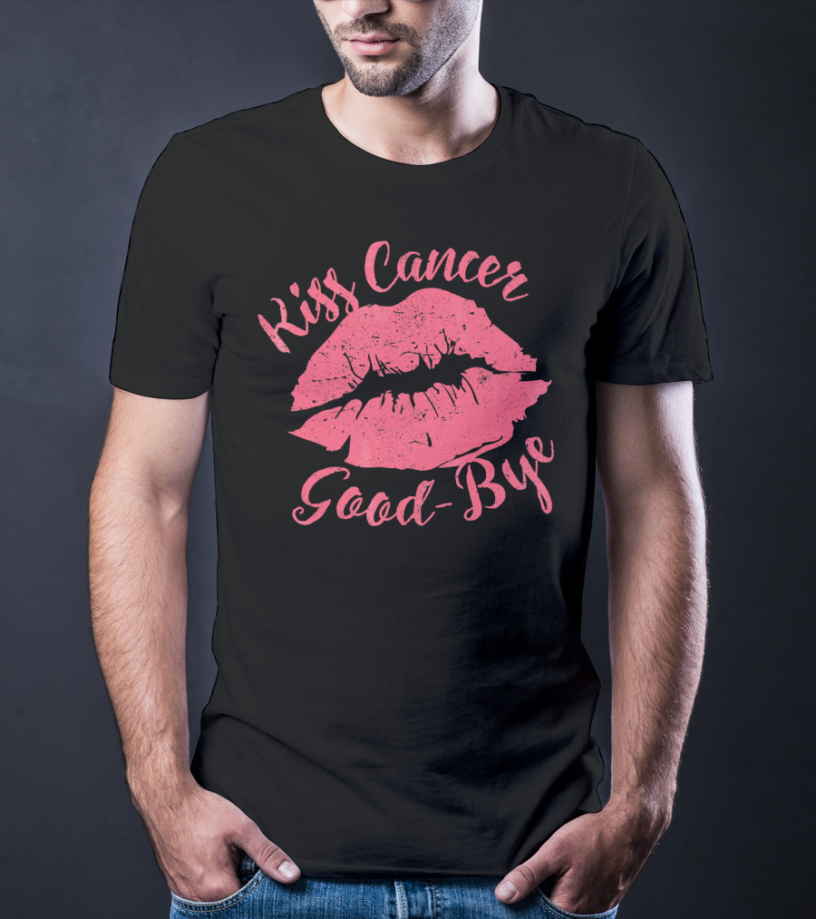 Kiss Cancer Goodbye Good-Bye Breast Cancer Awareness T-Shirt