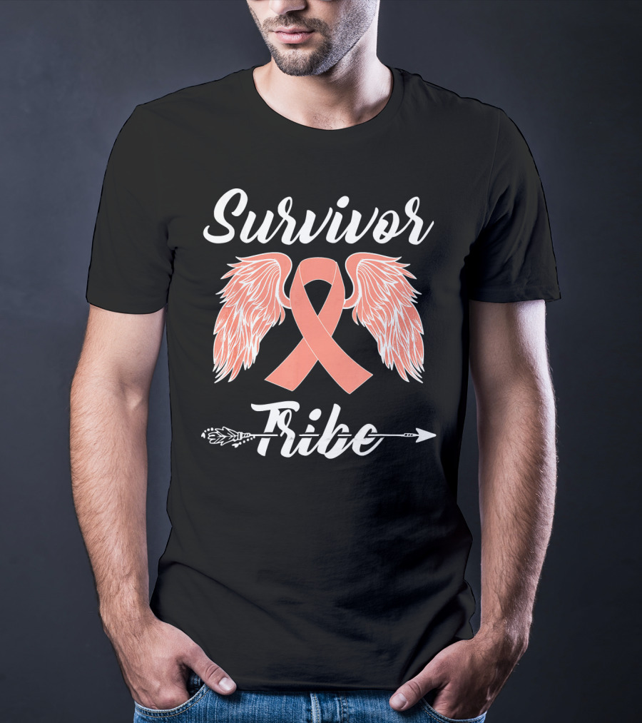 Survivor Tribe Ribbon Wings Arrow T-Shirt