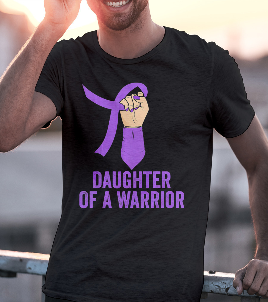 Daughter Of A Warrior Pancreatic Cancer Awareness T-Shirt