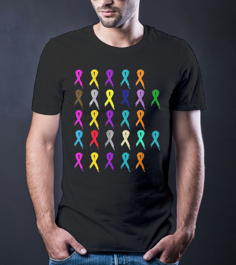 Women In October Wear More Ribbon Breast Cancer Awareness Multicolor Support T-Shirt