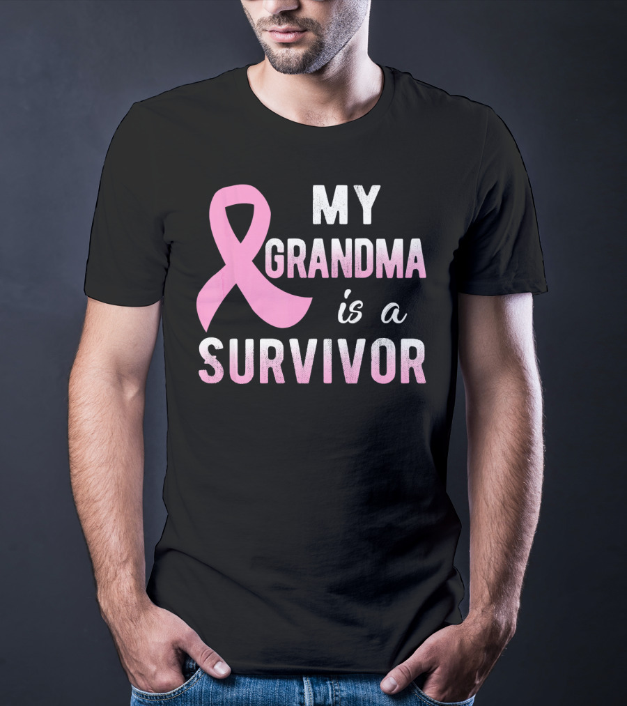 My Grandma Is A Survivor Pink T-Shirt