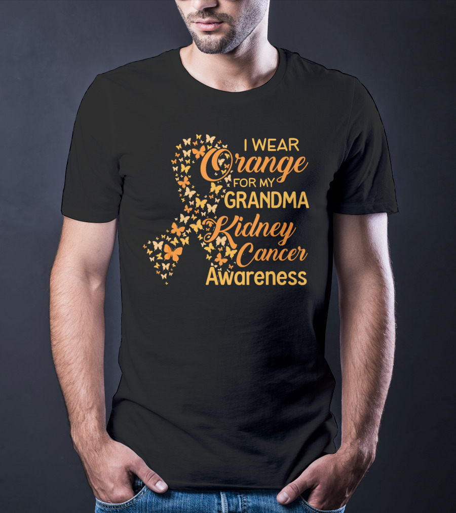 I Wear Orange For My Grandma Kidney Cancer Awareness T-Shirt