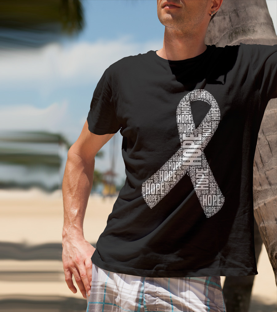 Hope Ribbon Lung Cancer Awareness T-Shirt