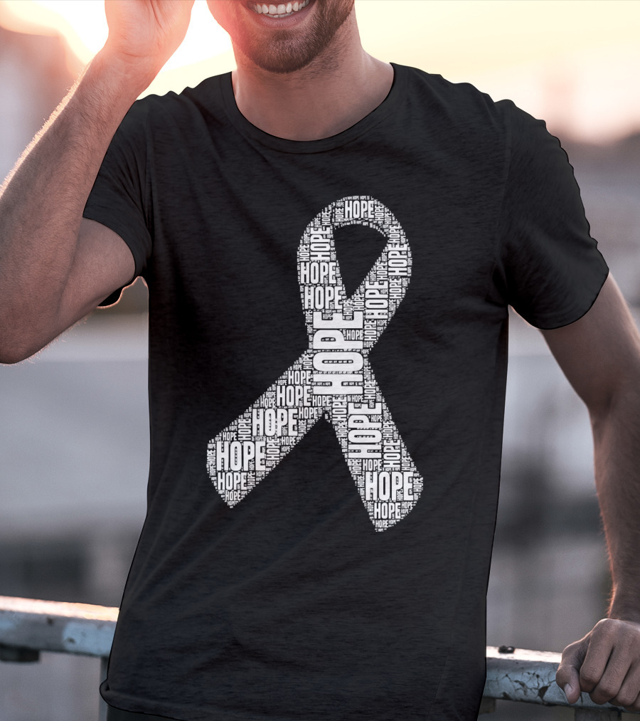 Hope Ribbon Lung Cancer Awareness T-Shirt