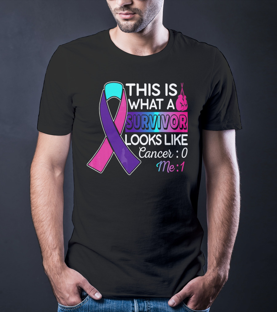 This Is What A Survivor Looks Like Cancer: 0 Me: 1 T-Shirt