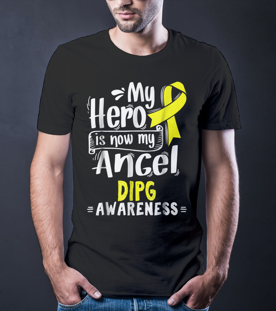 My Hero Is Now My Angel DIPG Awareness T-Shirt