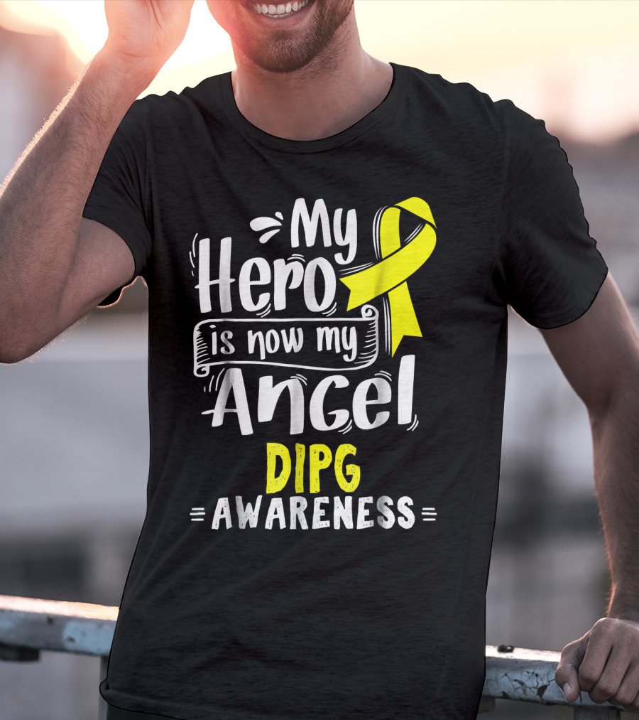 My Hero Is Now My Angel DIPG Awareness T-Shirt