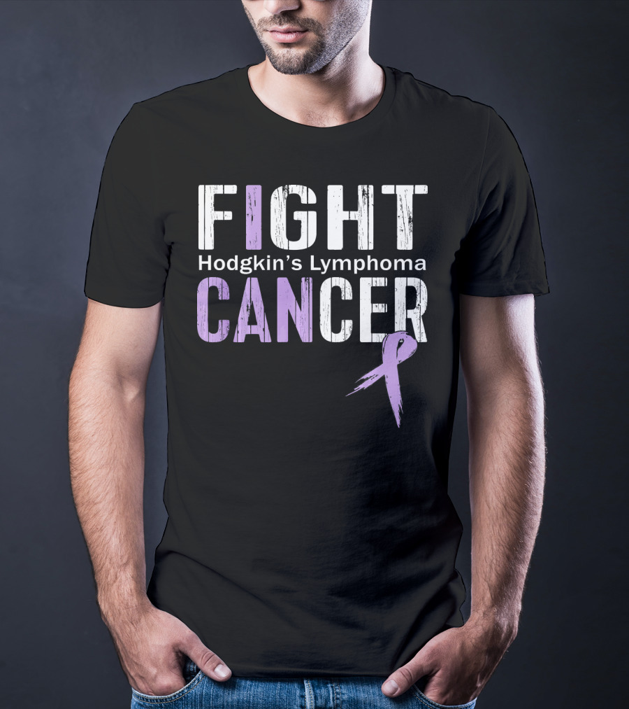 Fight Cancer Hodgkin's Lymphoma Awareness Purple T-Shirt