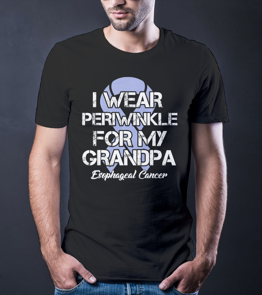 I Wear Periwinkle For My Grandpa Esophageal Cancer T-Shirt
