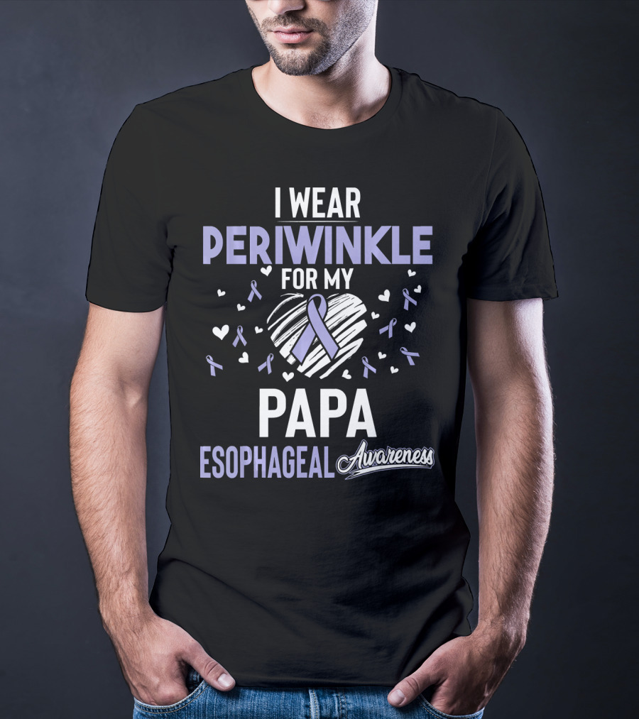 I Wear Periwinkle For My Papa Esophageal Awareness T-Shirt
