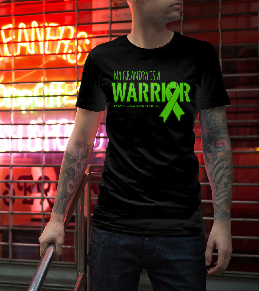 My Grandpa Is A Warrior Lymphoma Awareness T-Shirt