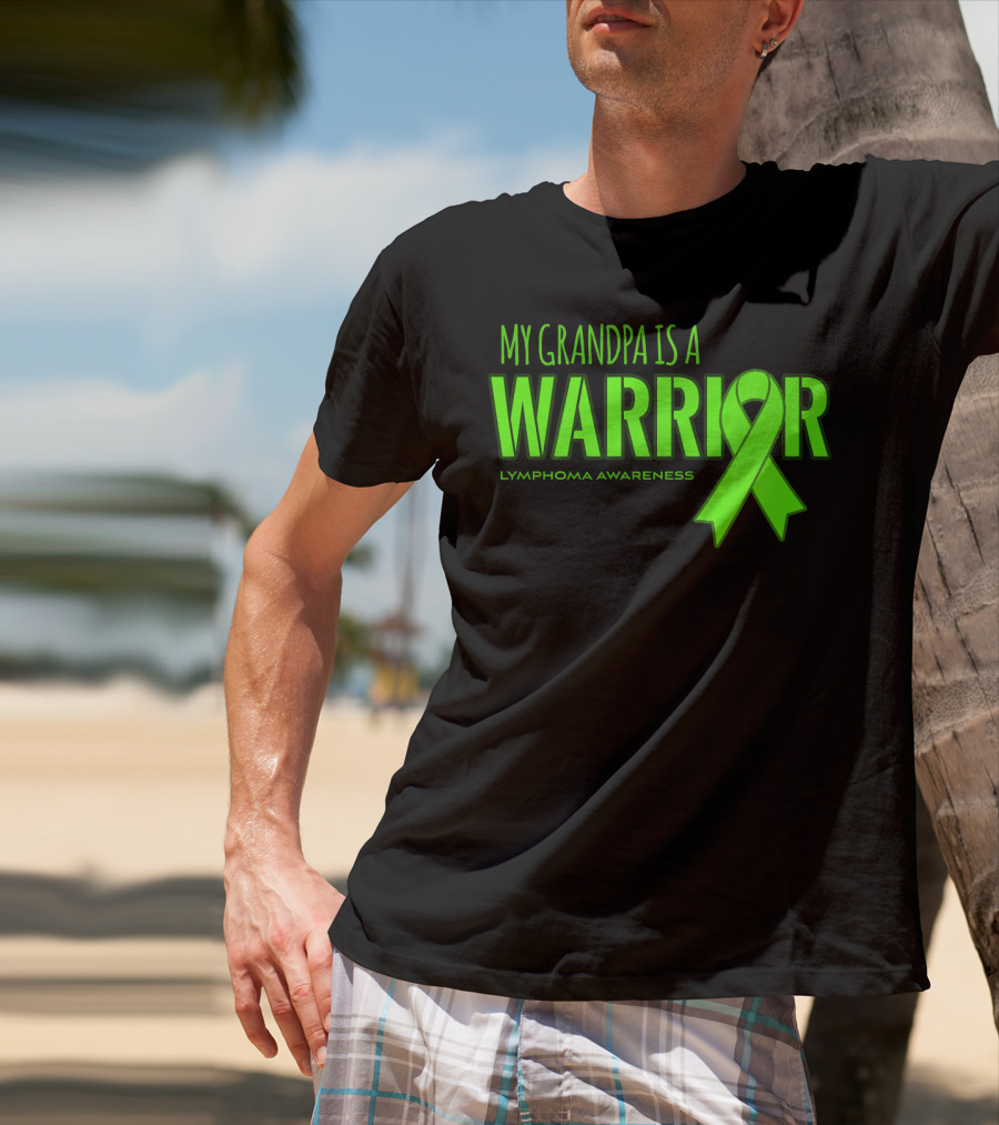 My Grandpa Is A Warrior Lymphoma Awareness T-Shirt