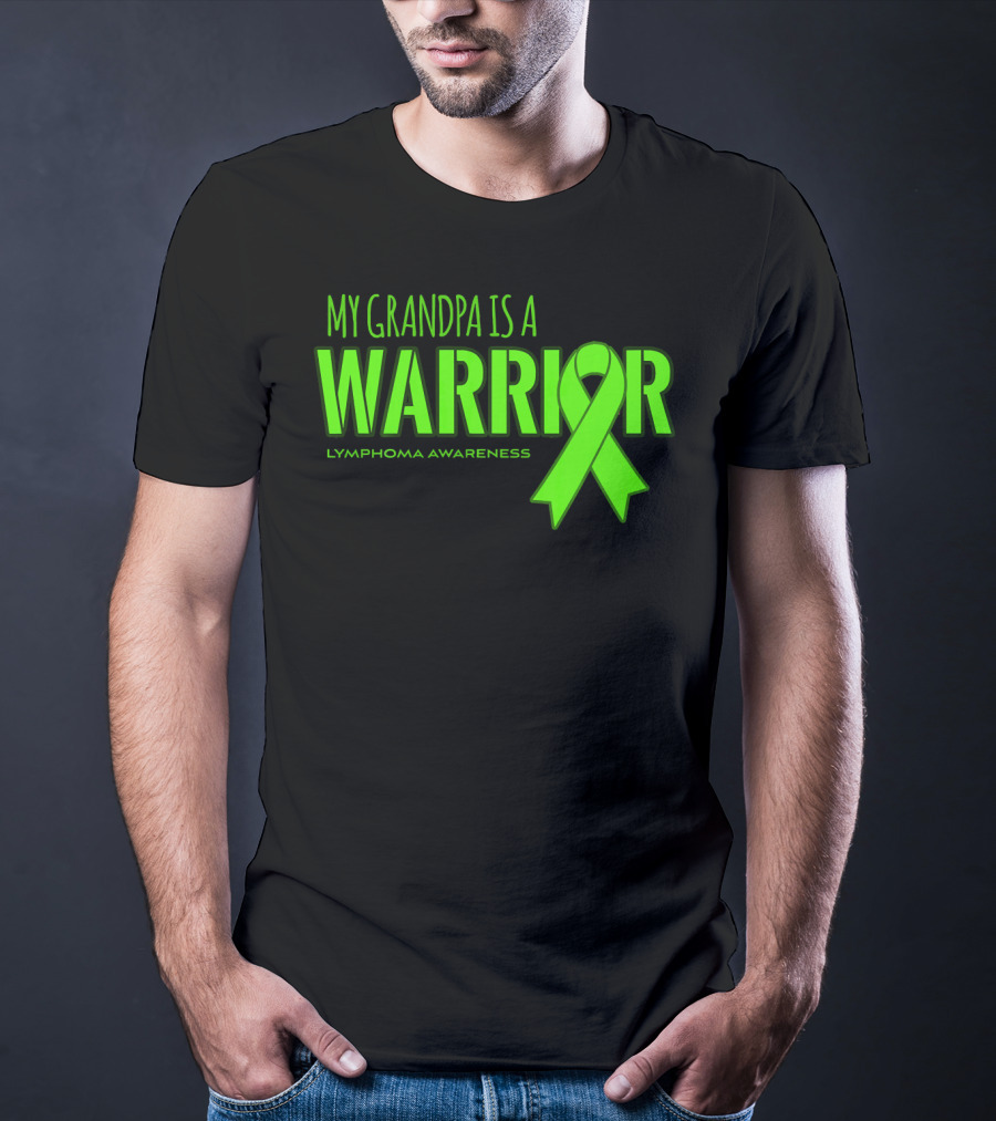 My Grandpa Is A Warrior Lymphoma Awareness T-Shirt