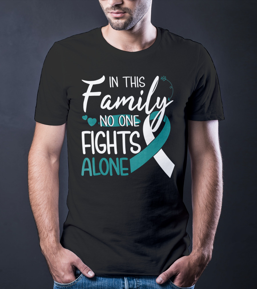In This Family No One Fights Alone Awareness T-Shirt