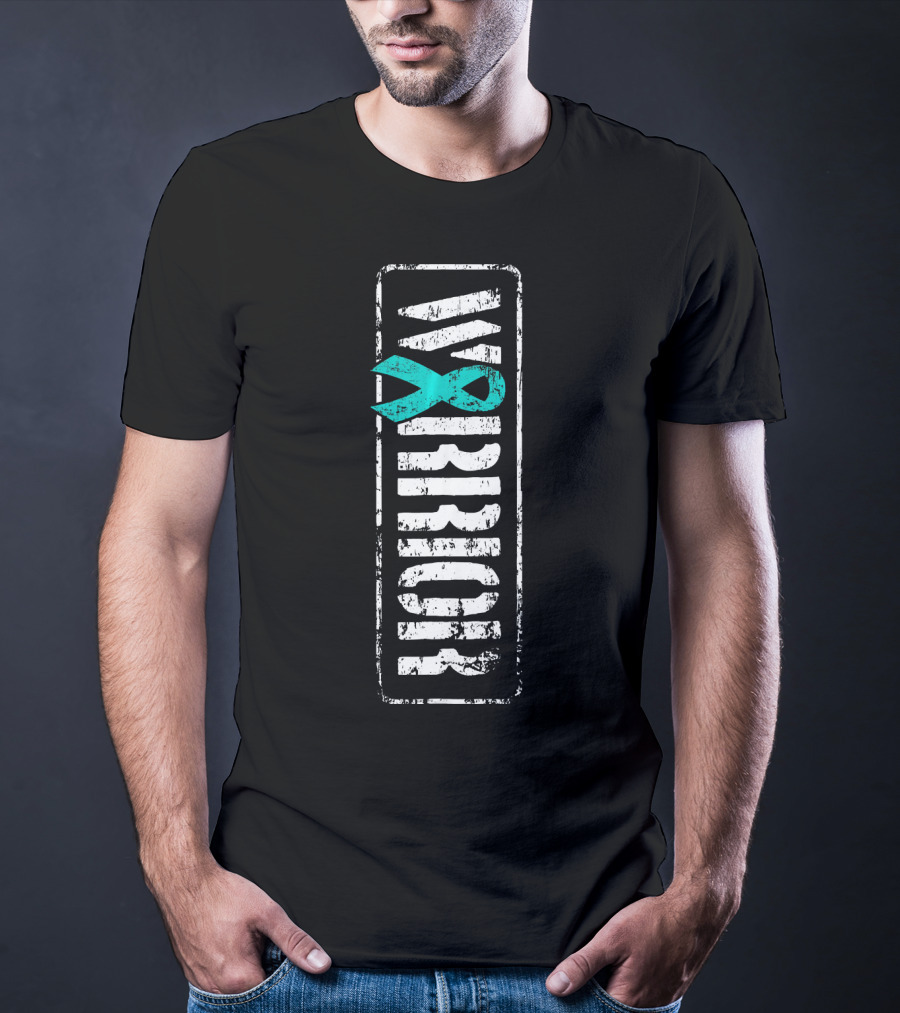 Ovarian Cancer Awareness Warrior Teal T-Shirt