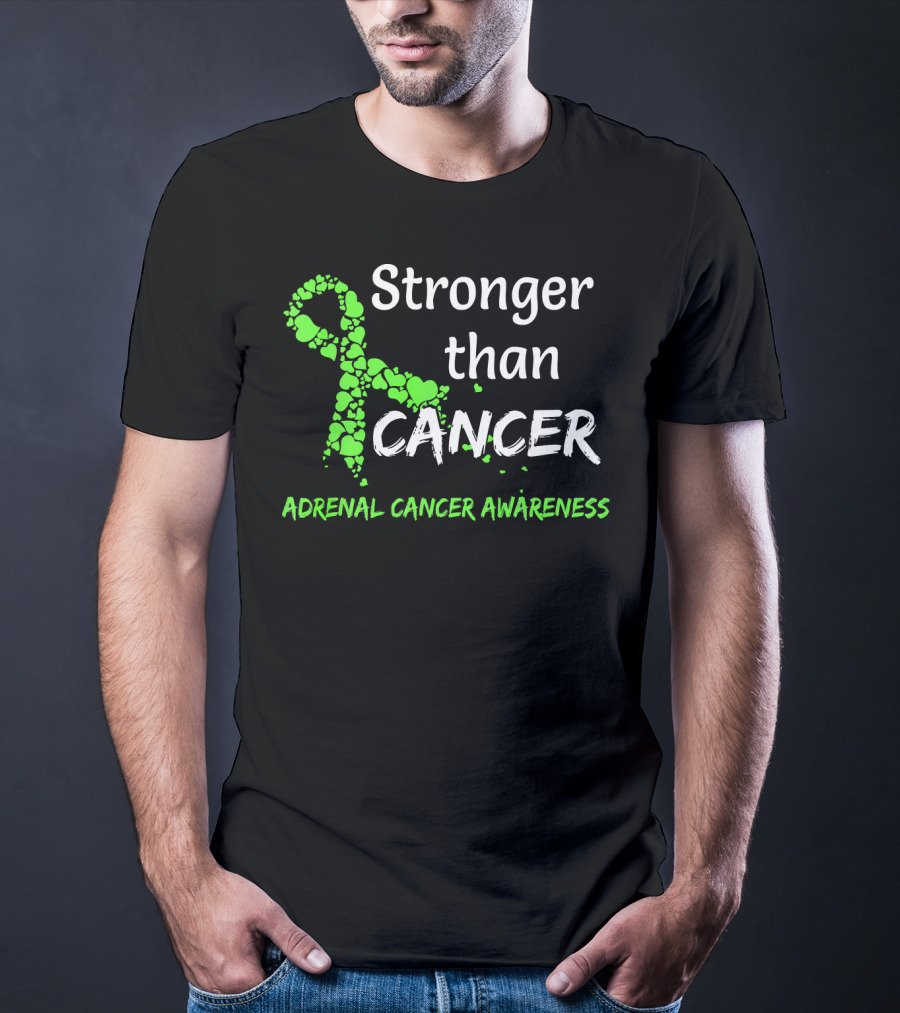 Stronger Than Cancer Adrenal Cancer Awareness T-Shirt