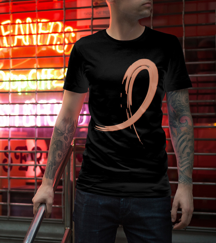 Endometrial Cancer Peach Ribbon Graffiti T-Shirt