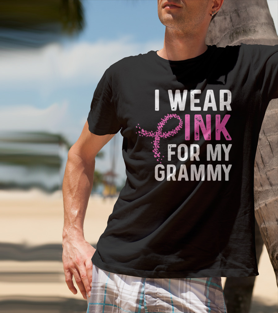 I Wear Pink For My Grammy Breast Cancer Awareness T-Shirt