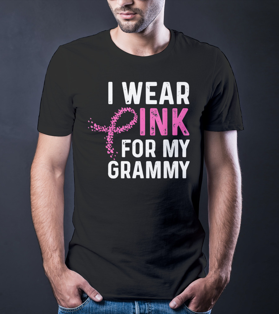 I Wear Pink For My Grammy Breast Cancer Awareness T-Shirt