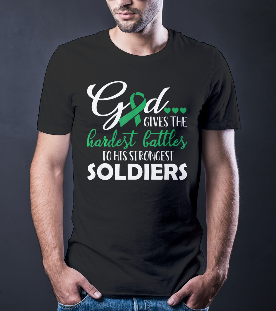 GOD Gives The Hardest Battles To His Strongest Soldiers Green T-Shirt