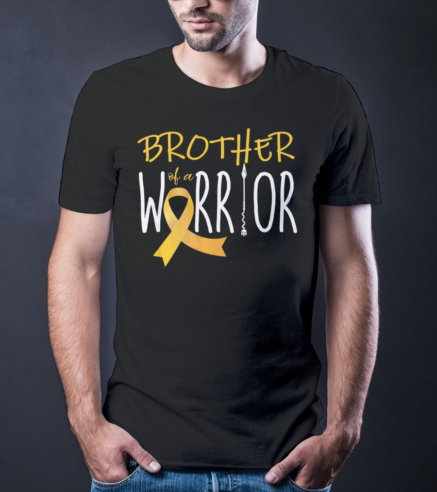 Brother Of A Warrior Childhood Cancer Awareness T-Shirt
