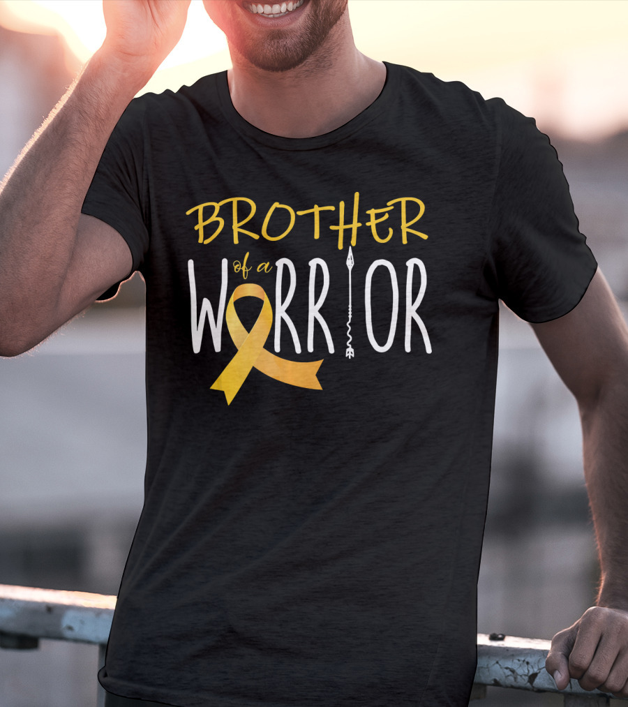 Brother Of A Warrior Childhood Cancer Awareness T-Shirt