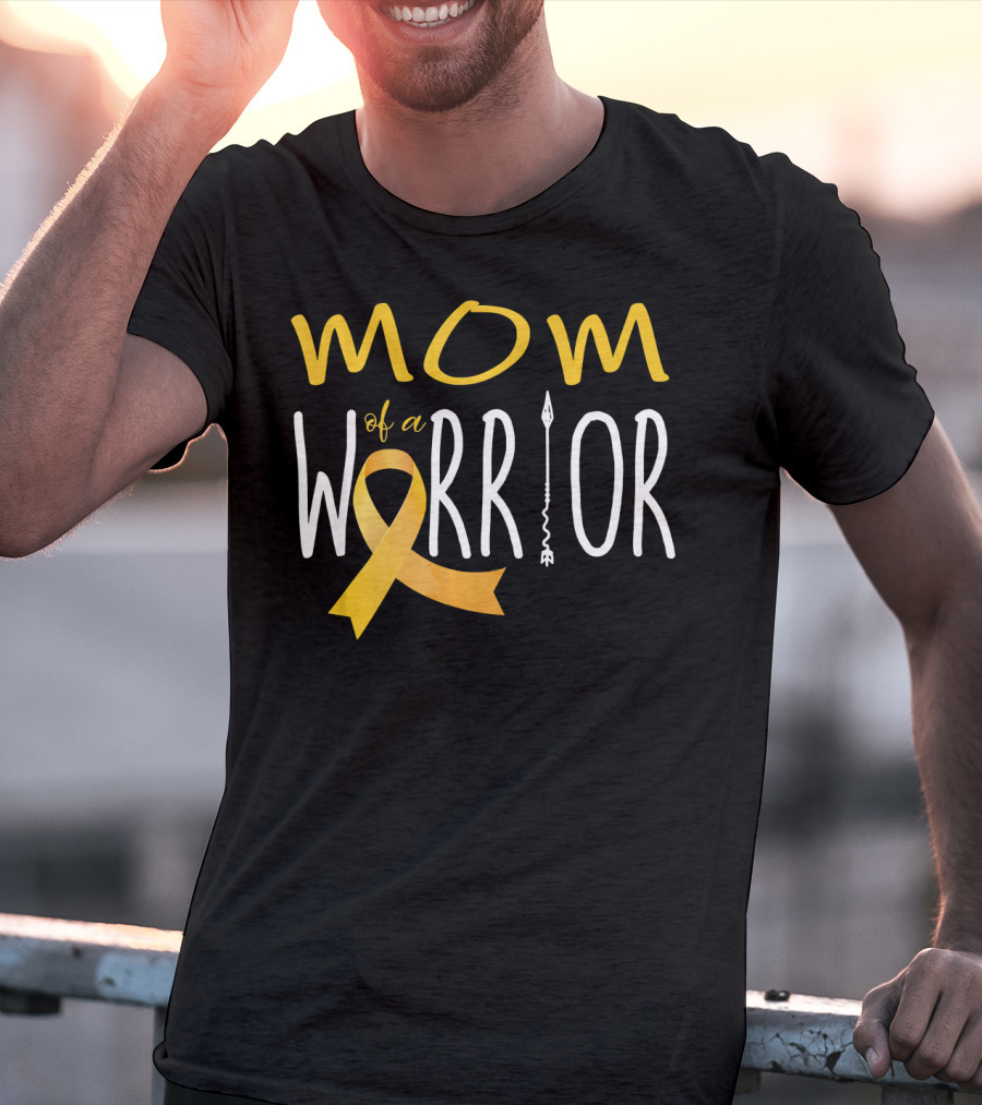 Childhood Cancer Awareness Mom Of A Warrior T-Shirt
