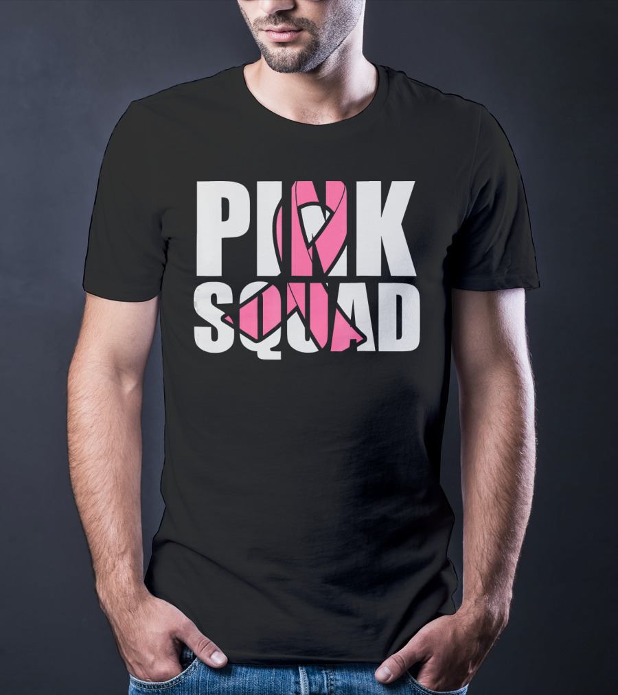 PINK SQUAD Breast Cancer Awareness T-Shirt