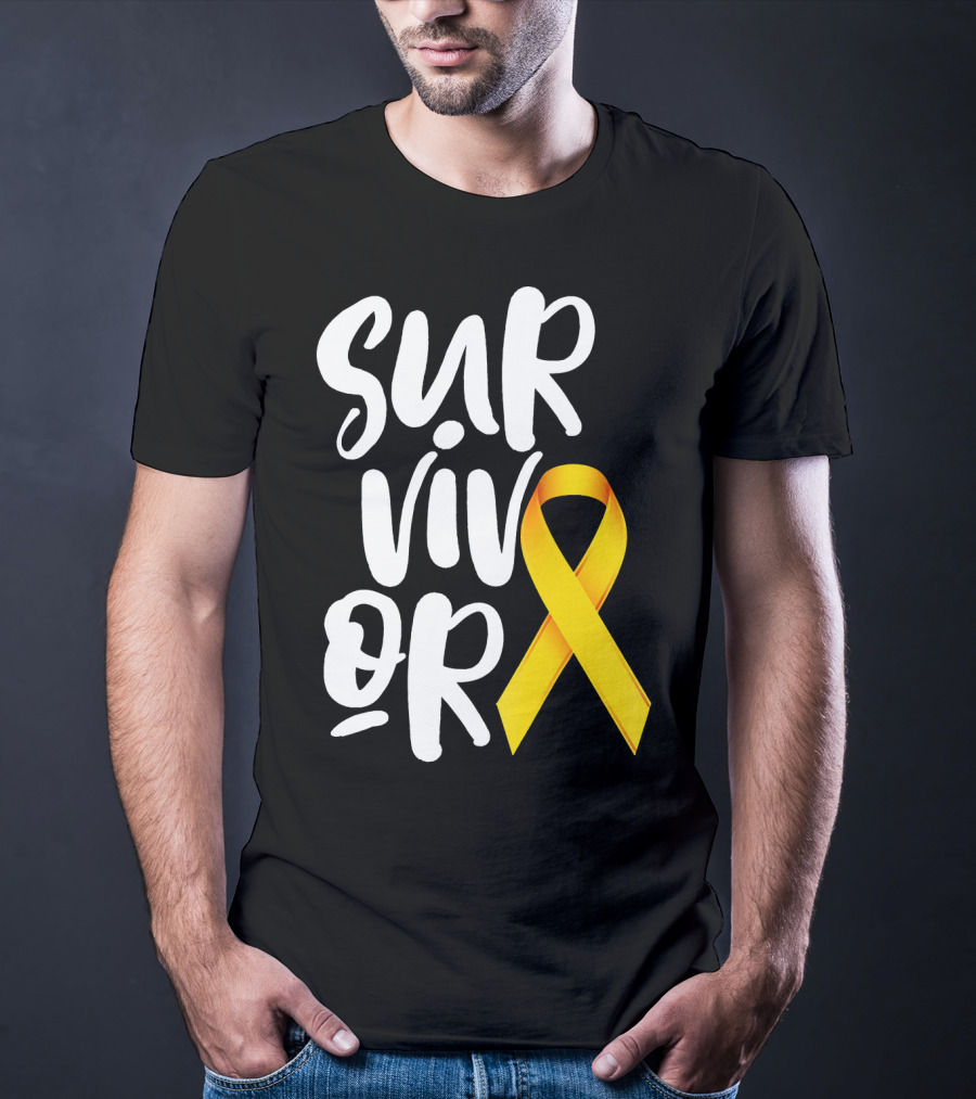 Sarcoma Bone Cancer Survivor Yellow T-Shirt