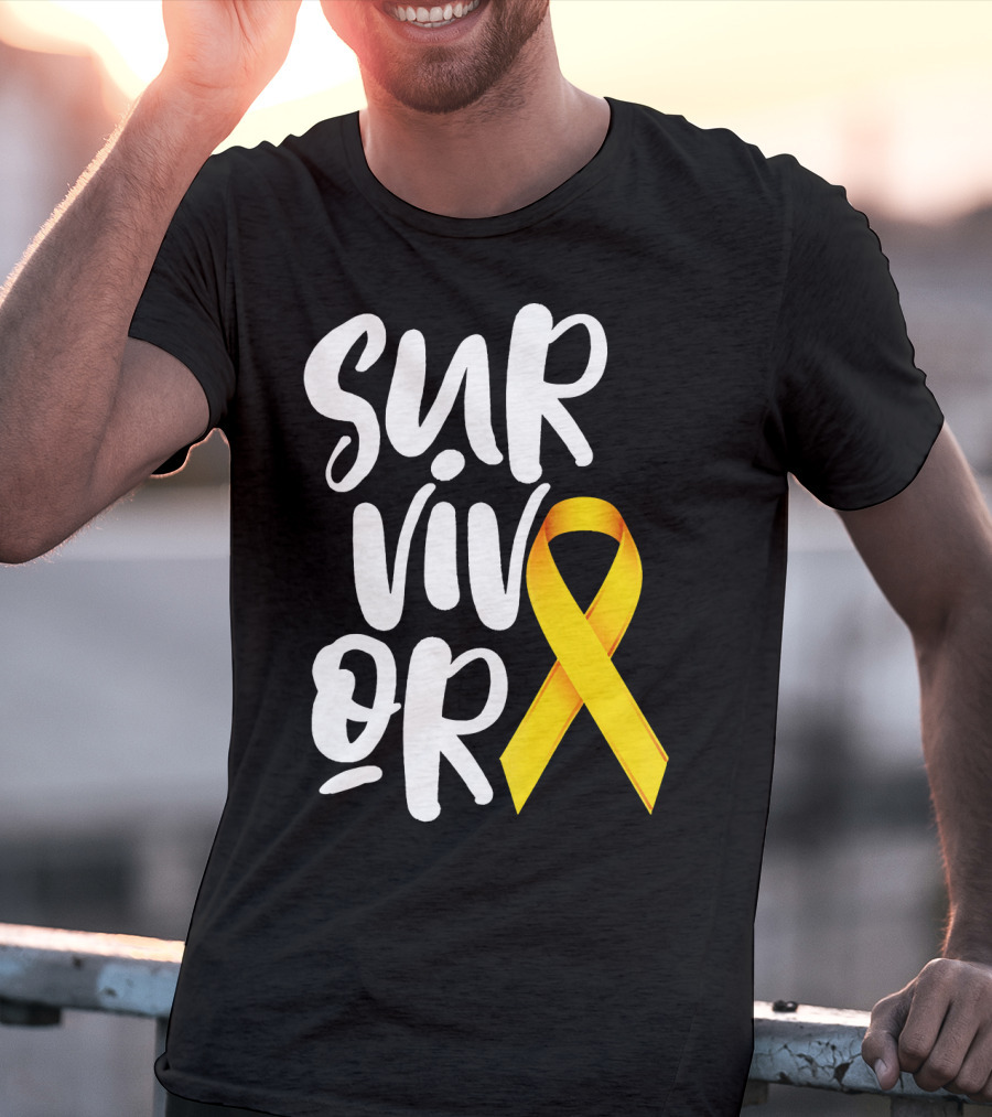 Sarcoma Bone Cancer Survivor Yellow T-Shirt