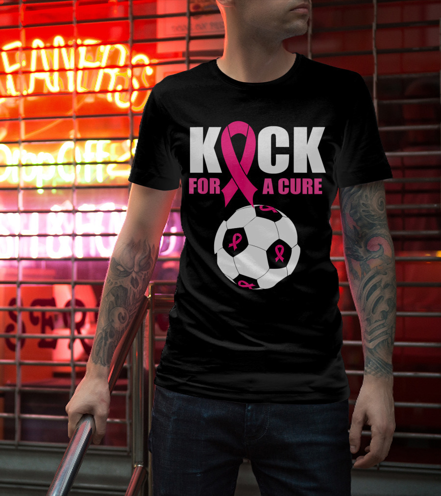 Kick For A Cure Soccer Ball Pink T-Shirt