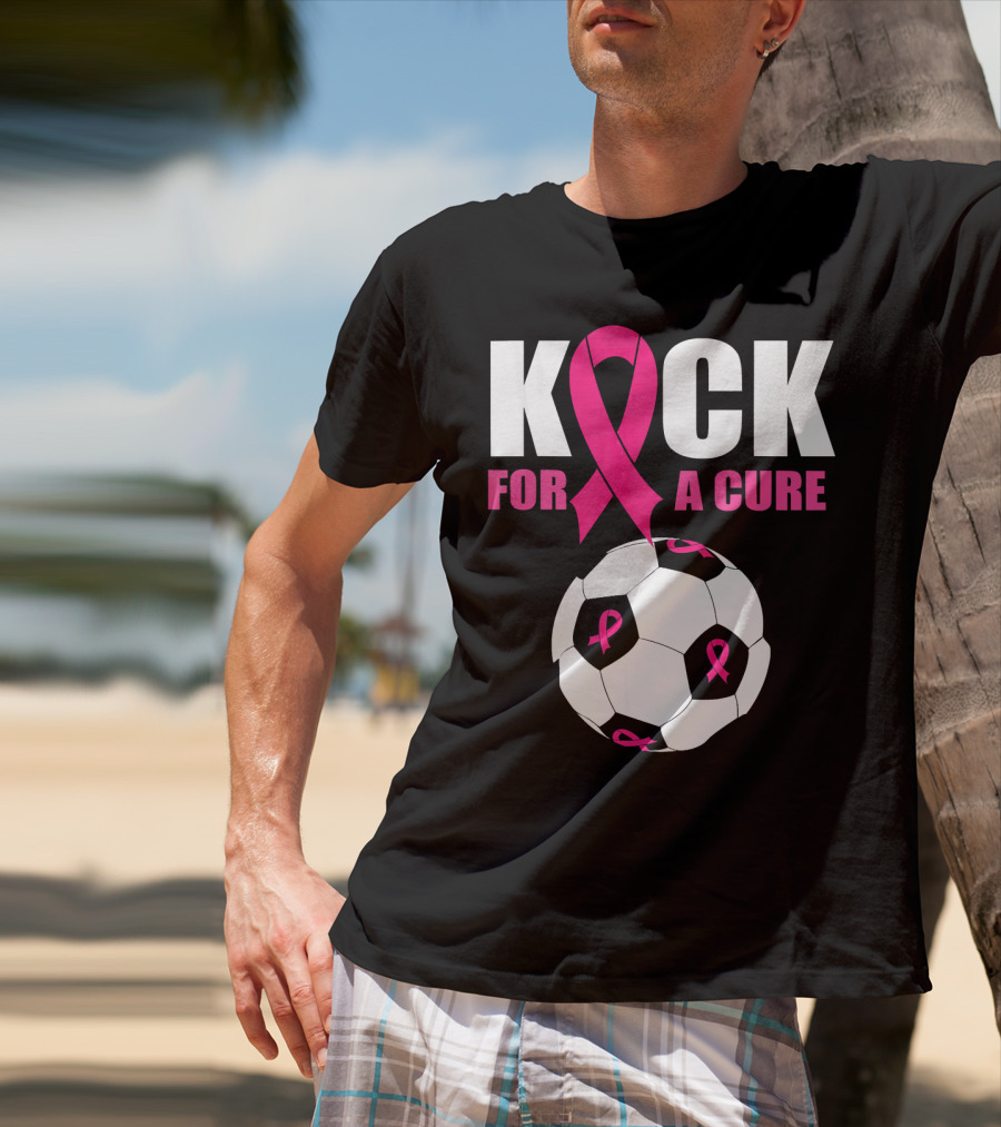 Kick For A Cure Soccer Ball Pink T-Shirt