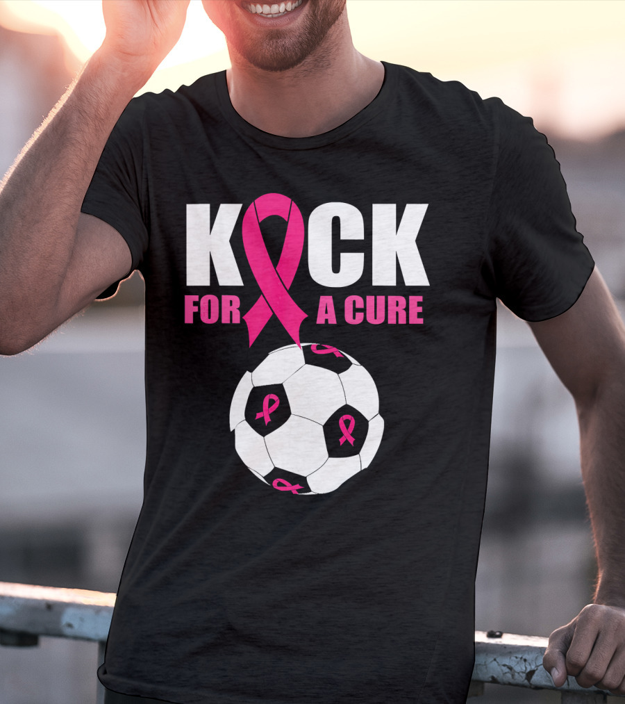 Kick For A Cure Soccer Ball Pink T-Shirt