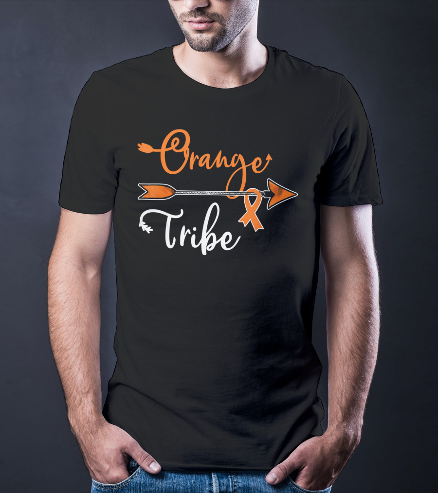 Orange Tribe Kidney Leukemia Cancer Awareness T-Shirt