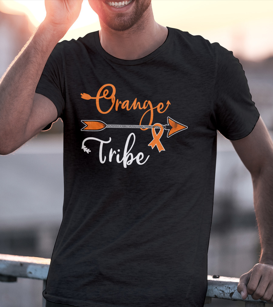 Orange Tribe Kidney Leukemia Cancer Awareness T-Shirt